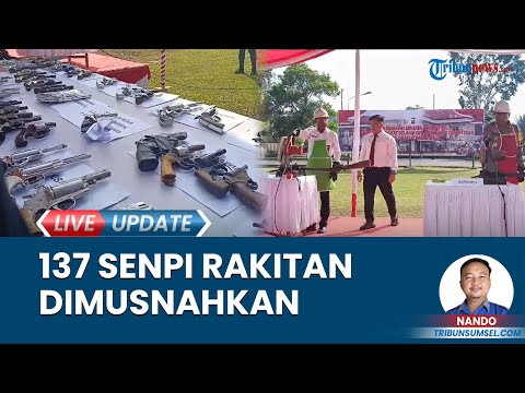 137 Pucuk Senpi Rakitan Dimusnahkan, Warga OKI Suka Rela Serahkan Senjata ke Polsek Setempat