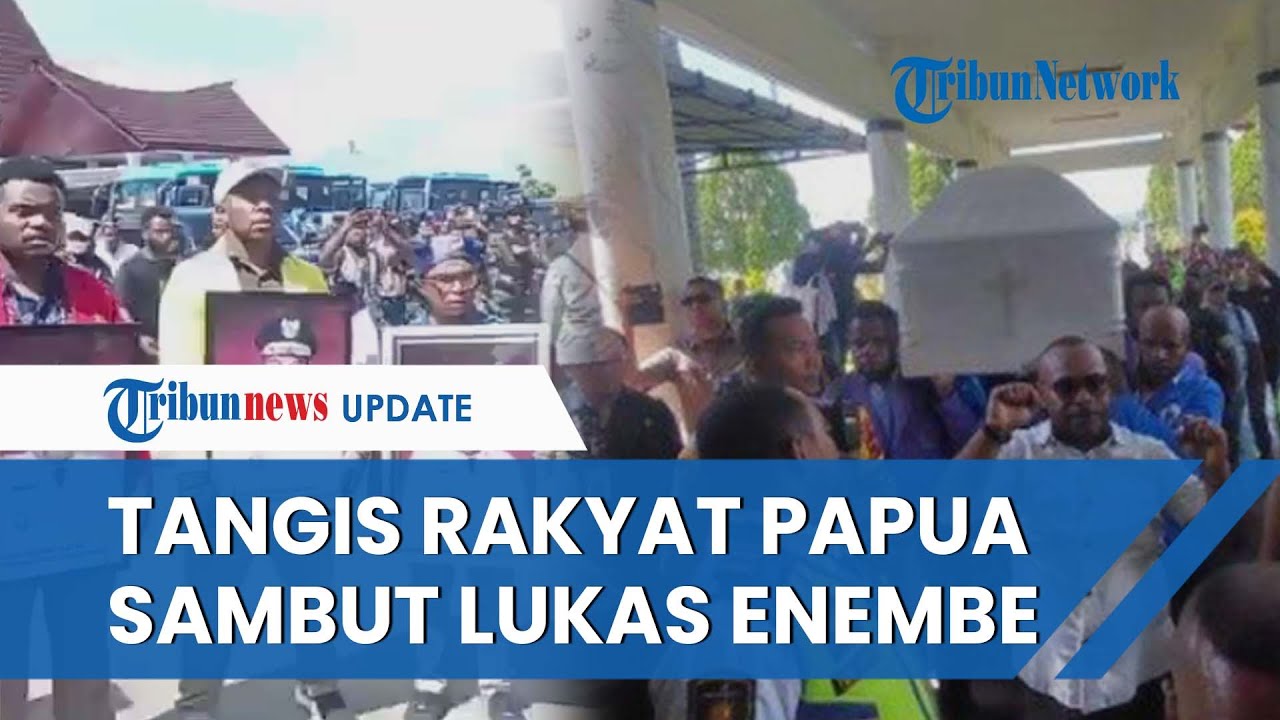 Penampakan Ribuan Warga Iringi Kedatangan Jenazah Lukas Enembe Tangis