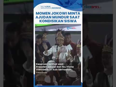 Suasana Keos! Jokowi Kepergok Ingatkan Ajudan saat Coba Kondisikan Anak-anak yang Geruduk Dirinya