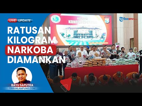 Gelar Ekspose Narkoba, Polda Lampung Sita Barbuk 113 Kg Sabu, 42 Kg Ganja & 1.000 Butir Ekstasi
