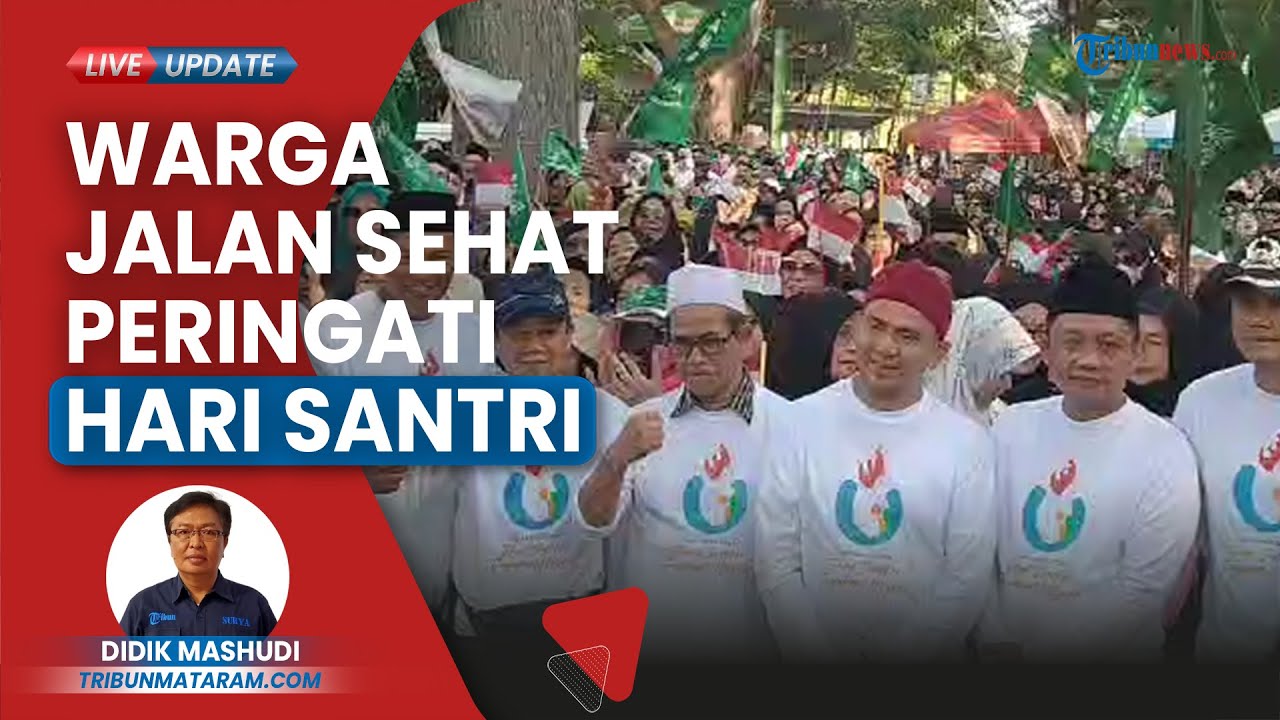 Ribuan Masyarakat Kota Kediri Ikuti Jalan Sehat Santri Sarungan Dalam