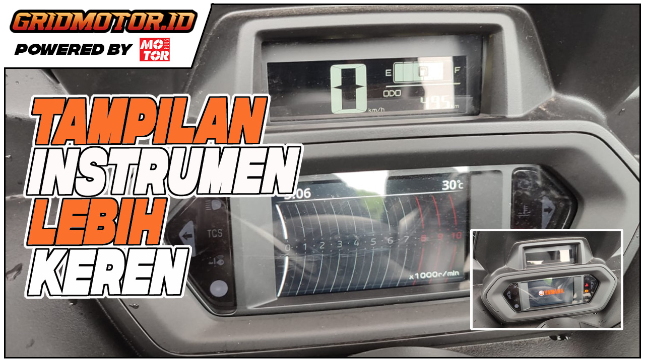 Makin Keren Tampilan Instrumen Speedometer Yamaha XMAX Connected