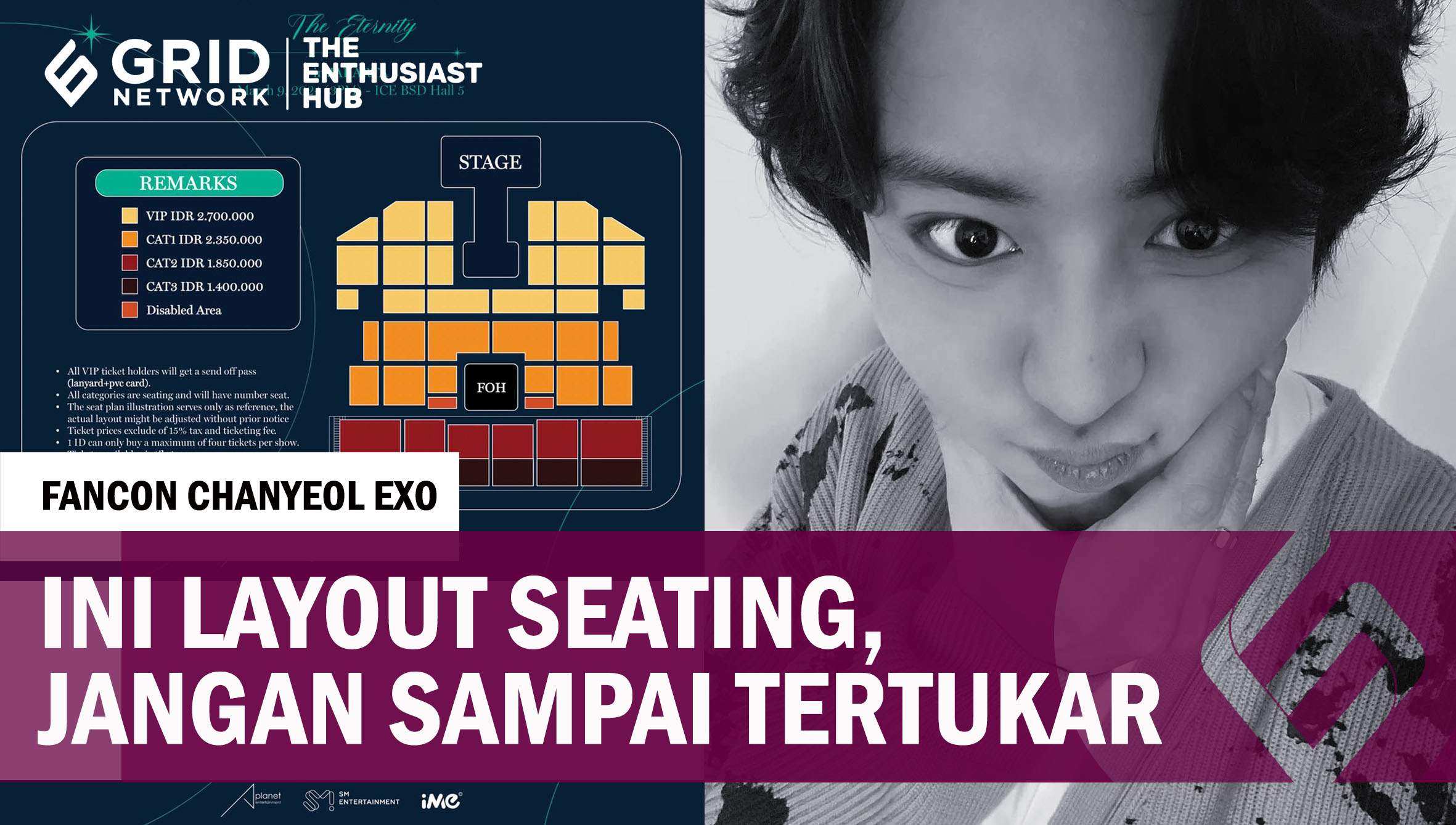 Bersiap Fancon Chanyeol EXO di Jakarta 9 Maret 2024, Ini Layout dan