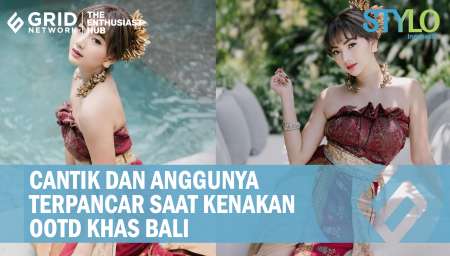 Intip Cantik dan Anggunnya Glenca Chysara Kenakan Kain Bali yang Seksi dan Memesona