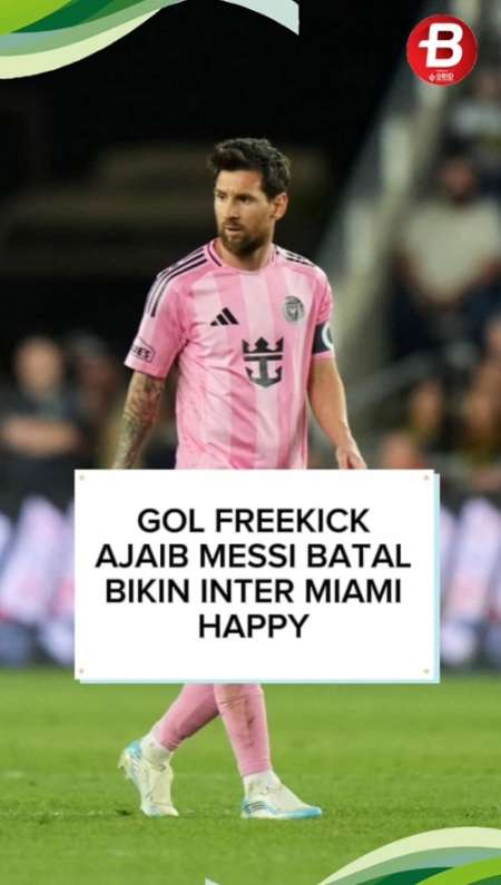 Lionel Messi Cetak Gol Tendangan Bebas Cantik, Inter Miami Kalah