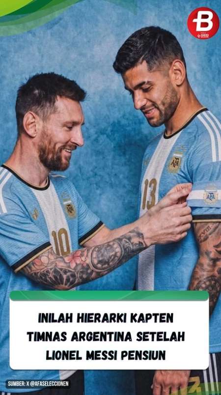 Ini Hierarki Kapten Timnas Argentina setelah Ditinggal Pensiun Lionel Messi